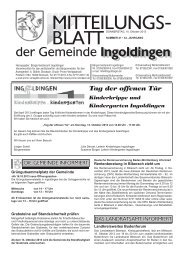 Tag der offenen Tür - Ingoldingen