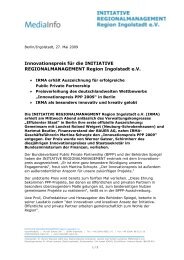 Startschuss fÃ¼râInitiative Regionalmanagement Region Ingolstadt e