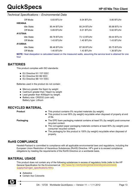 HP t5740e Thin Client - Ingram Micro