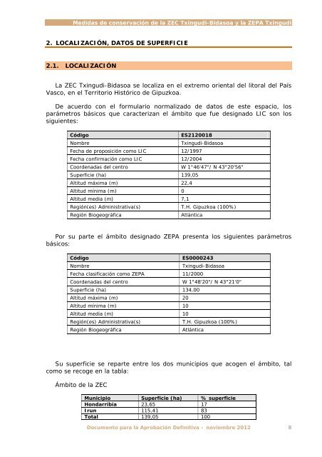 Documento 2. Objetivos y actuaciones particulares ... - Euskadi.net