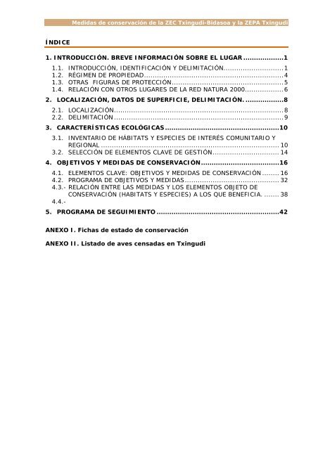 Documento 2. Objetivos y actuaciones particulares ... - Euskadi.net