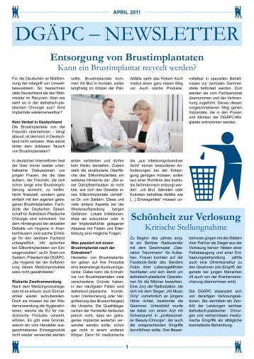 Entsorgung von Brustimplantaten - Deutsche Gesellschaft für ...