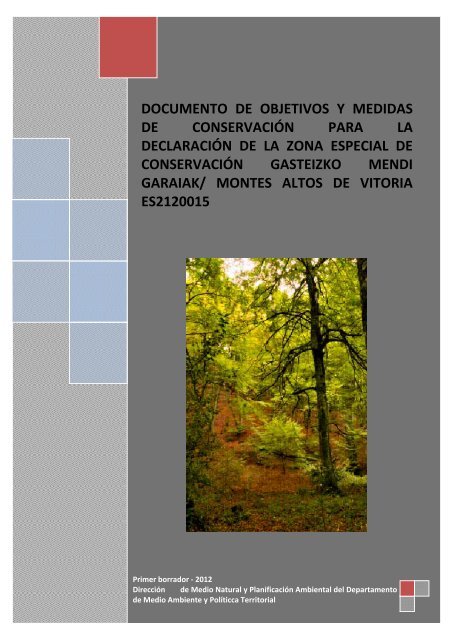 Documento de objetivos y medidas de conservaciÃ³n ... - Euskadi.net