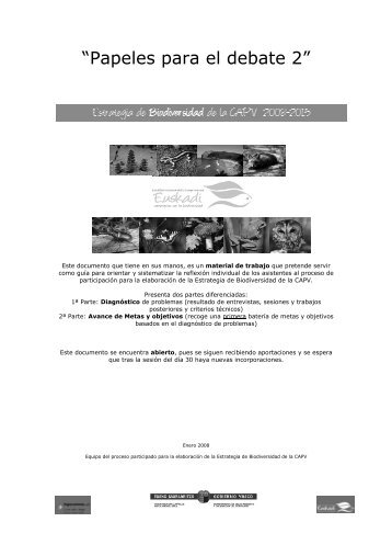 Papeles para el Debate 2: Objetivos estratÃ©gicos