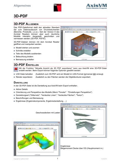 3D-PDF erzeugen mit AxisVM - IngWare GmbH