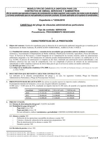 CONTRATOS DE OBRAS, SERVICIOS Y SUMINISTROS ...