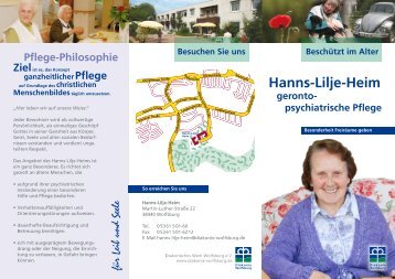 Faltblatt Altenpflegeheim Hanns-Lilje-Heim - Diakonie Wolfsburg