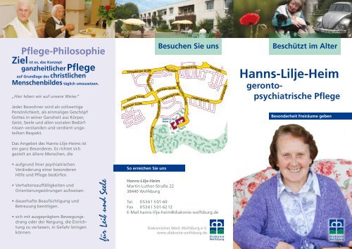 Faltblatt Altenpflegeheim Hanns-Lilje-Heim - Diakonie Wolfsburg