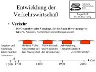 Entwicklung der Verkehrswirtschaft - INI-Raum