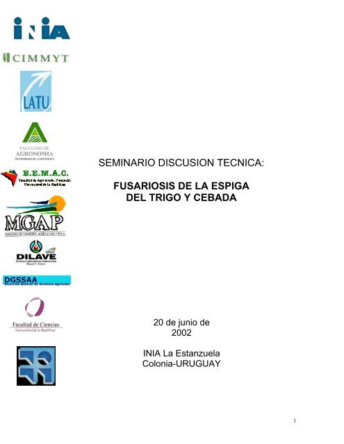 Fusariosis de la espiga de trigo y cebada - Inia
