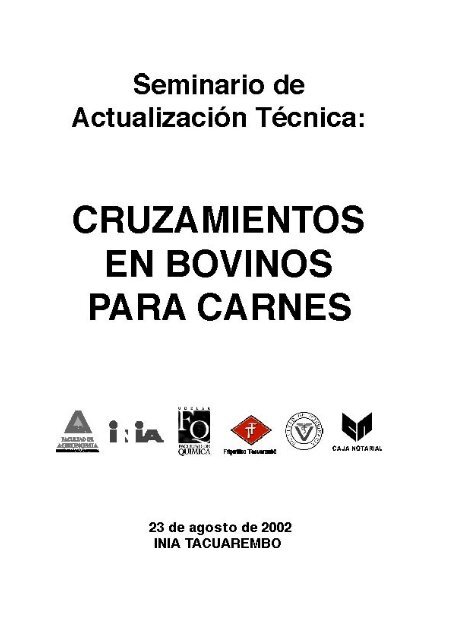 Cruzamientos en bovinos para carne. - Inia