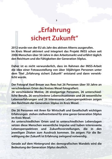 „Erfahrung sichert Zukunft“ - iniss