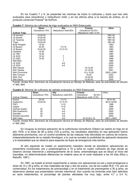 Acceda a la publicación en formato pdf (2.8 Mb). - Inia