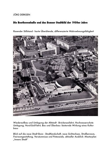 Die Beethovenhalle und das Bonner Stadtbild der 1950er Jahre