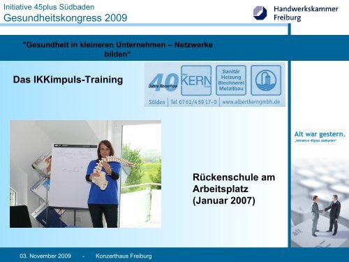 Gesundheitskongress 2009 - Initiative 45plus SÃ¼dbaden