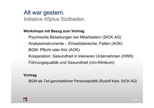 Prof. Fischer_Gesundheitskongress_03_11_2009 - Initiative 45plus ...