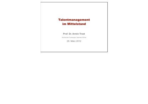 Talentmanagement im Mittelstand - Initiative 45plus SÃ¼dbaden
