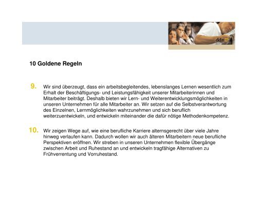 10 Goldene Regeln - Initiative 45plus SÃ¼dbaden