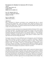 Development of a Simulator for Laboratory HVAC System - inive