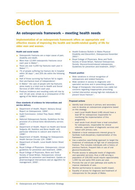 Osteoporosis and Fracture Prevention Strategy for Wales - Injury ...