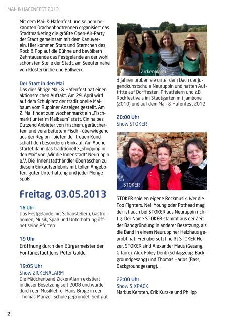 Programm-Flyer Mai- und Hafenfest 2013 - InKom
