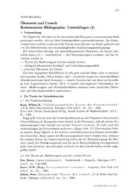 das argument - Berliner Institut fÃ¼r kritische Theorie eV