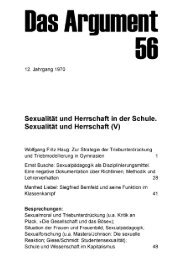 Das Argument - Berliner Institut fÃ¼r kritische Theorie eV