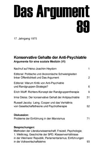 Konservative Gehalte der Anti-Psychiatrie - Berliner Institut fÃ¼r ...