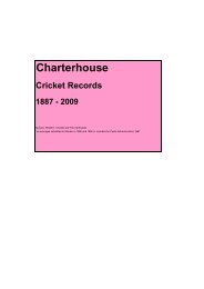Charterhouse Cricket Records 1887 - 2009 (2)
