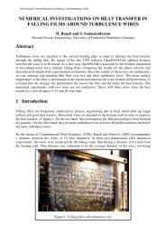 numerical investigations on heat transfer in falling ... - Eurotherm 2008