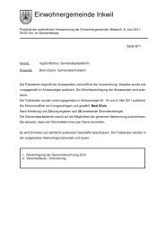 Protokoll vom 8. Juni 2011 - Gemeinde Inkwil