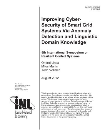 Improving cyber-security of smart grid systems via anomaly ...