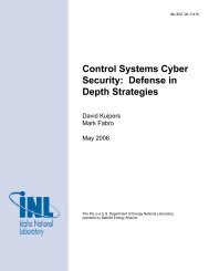 Control Systems Cyber Security: Defense in Depth Strategies
