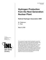 Hydrogen Production from the Next Generation Nuclear Plant