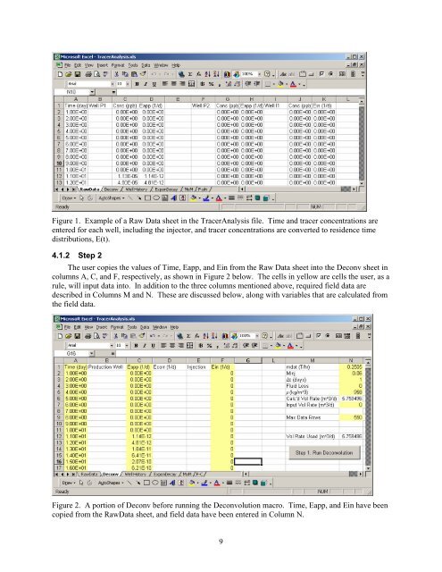 Tracer Interpretation Using Temporal Moments on a Spreadsheet G