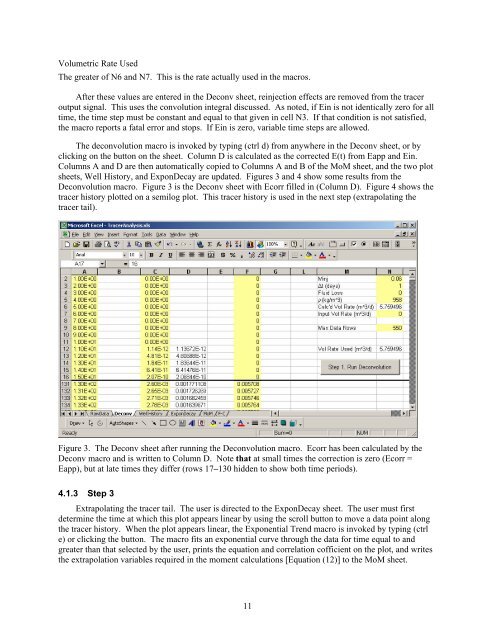 Tracer Interpretation Using Temporal Moments on a Spreadsheet G