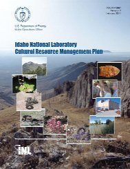 Idaho National Laboratory Cultural Resource Management Plan