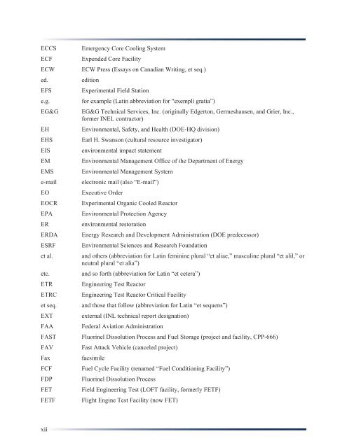 Idaho National Laboratory Cultural Resource Management Plan