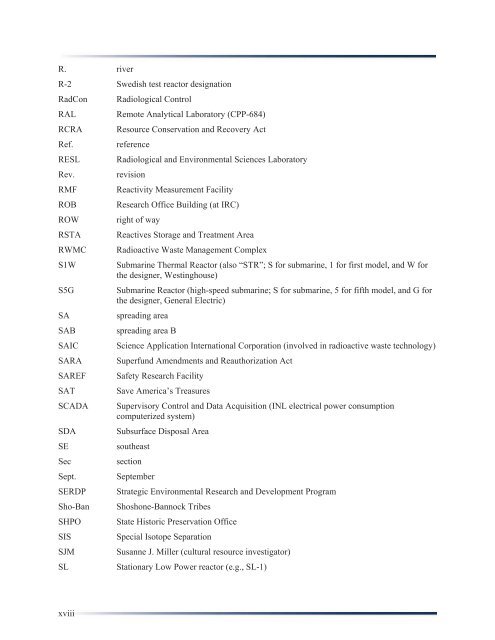 Idaho National Laboratory Cultural Resource Management Plan