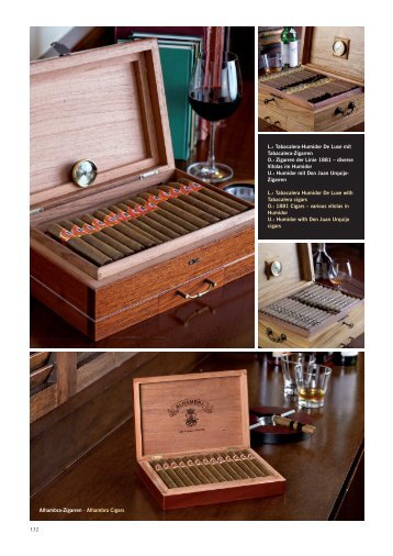 132 L.: Tabacalera-Humidor De Luxe mit Tabacalera-Zigarren O ...