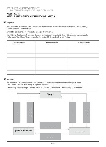 ArbeitsblÃ¤tter - Wie funktioniert die Wirtschaft 2009 - Inmit