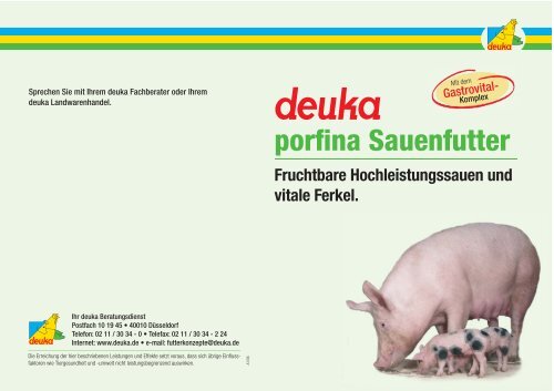 porfina Sauenfutter - deuka Deutsche Tiernahrung Gmbh & Co. KG