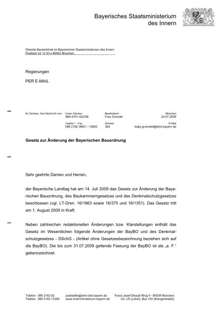 IIB4-4101-022/08 - Bayerisches Staatsministerium des Innern - Bayern