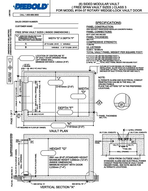 For Model 154 37 Rotary Wedge Lock Vault Diebold