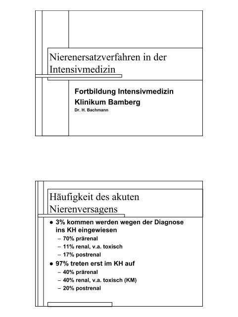 Akutes Nierenversagen und CVVH - Intensiv-med.de