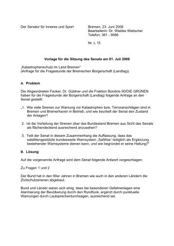 08_07_01 TOP 10 Vorlage.pdf - Senator fÃ¼r Inneres - Bremen