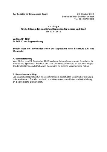 TOP 13 staatlich.pdf - Senator fÃ¼r Inneres - Bremen