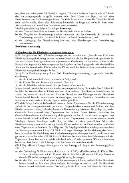 GR-Sitzung vom 16.06.2011 (50 KB) - .PDF - Innerschwand