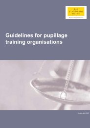 Guidelines for Pupillage Training Organisations - The Honourable ...