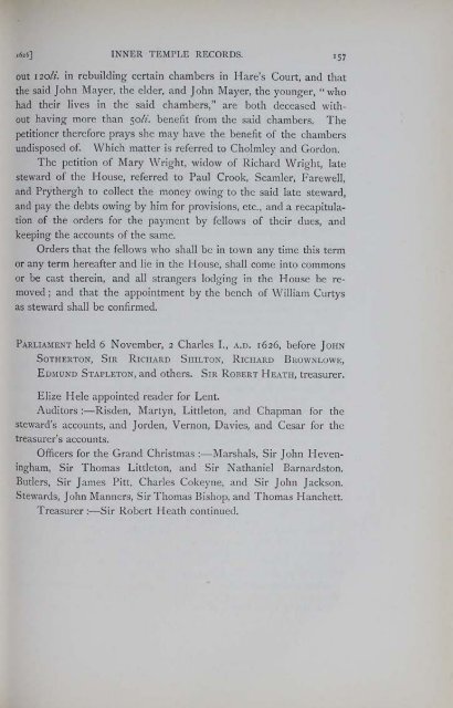 Volume II 1603-1660 - The Honourable Society of the Inner Temple